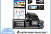 AZDOME M550 Pro 5.8Ghz WiFi 2/3 Channel Dash Cam 4K+1080P Built-in GPS 3.19" IPS Screen Car DVR IR Night Vision 24H Parking Mode