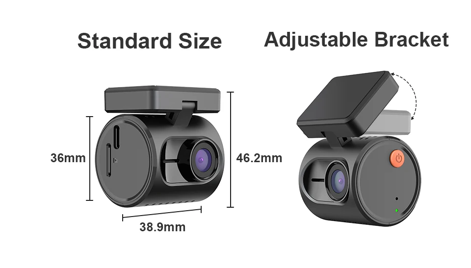 2K Dash Camera For Cars DVR KAWA Dash Cam MINI 3 Video Recorder Emergency Voice Control Night Vision WiFi APP Monitor Dashcam