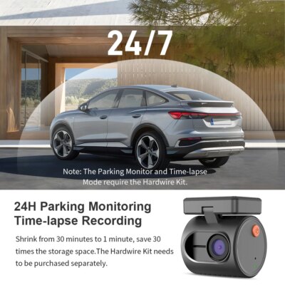 2K Dash Camera For Cars DVR KAWA Dash Cam MINI 3 Video Recorder Emergency Voice Control Night Vision WiFi APP Monitor Dashcam - Image 5