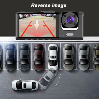 1080P Car Dvr 3 Camra Dash Cam for Cars Camera for Vehicle Recorder Video Front and Rear Camera W/ IR Night Vision Dashcam - Image 6