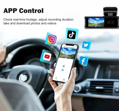 Aprilboy 4K WIFI Dash Cam Mini CAR DVR Front and Rear Dual Lens With 1080P Black Box Room Night Vision Camera Parking Monitor - Image 6
