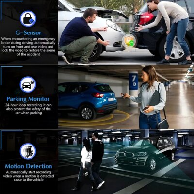 2K Car Dash Cam DVR Recorder Auto Recorder APP Control Black Box WIth WIFI Voice 24h Parking Monitoring function car accessories - Image 6