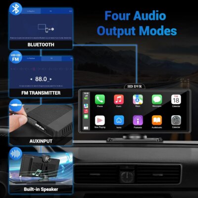 11.26 Inch 4K DVR Wireless CarPlay & Android Auto Dash Cam Bluetooth Audio GPS Navigation Dashboard Dual Lens Video Recorder - Image 4