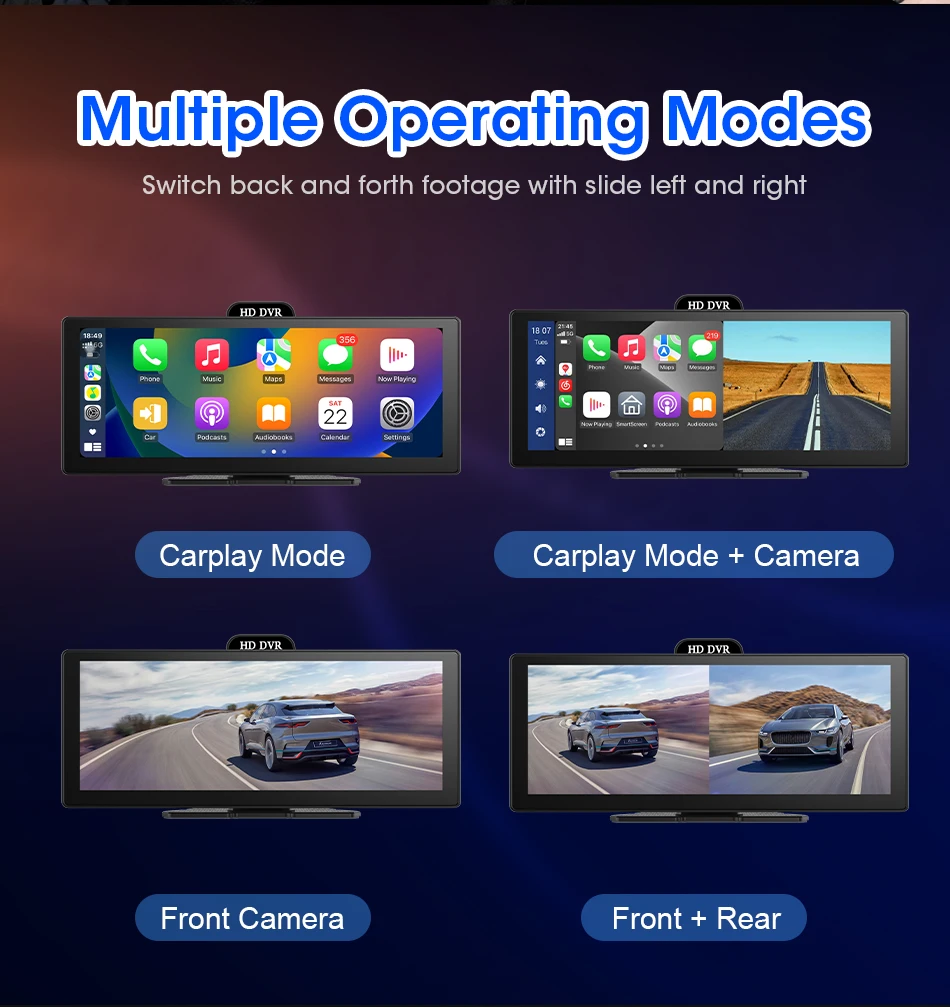 11.26 Inch 4K DVR Wireless CarPlay & Android Auto Dash Cam Bluetooth Audio GPS Navigation Dashboard Dual Lens Video Recorder 11.26 Inch 4K DVR Wireless CarPlay & Android Auto Dash Cam Bluetooth Audio GPS Navigation Dashboard Dual Lens Video Recorder