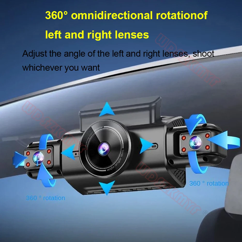 360° Car Dash Cam 4 Channels Video Recorder 1080P Car DVR 24H Parking Monitor Front Right With Rear View Night Vision Black Box 360° Car Dash Cam 4 Channels Video Recorder 1080P Car DVR 24H Parking Monitor Front Right With Rear View Night Vision Black Box