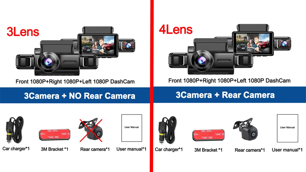 360° Car Dash Cam 4 Channels Video Recorder 1080P Car DVR 24H Parking Monitor Front Right With Rear View Night Vision Black Box 360° Car Dash Cam 4 Channels Video Recorder 1080P Car DVR 24H Parking Monitor Front Right With Rear View Night Vision Black Box