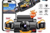 360° Car Dash Cam 4 Channels Video Recorder 1080P Car DVR 24H Parking Monitor Front Right With Rear View Night Vision Black Box