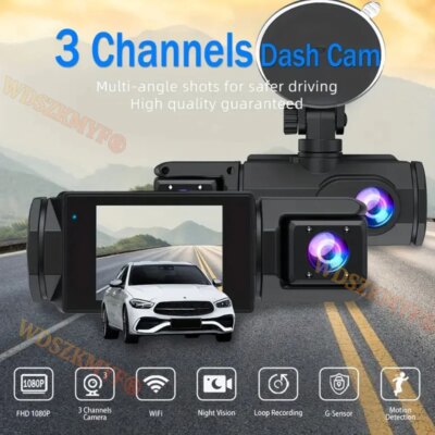 WIFI APP Control Car Dvr 2/3 Channel 1080P Dash Cam for Cars Front and Rear View Recorder Video Car Camera for Car Assecories - Image 2