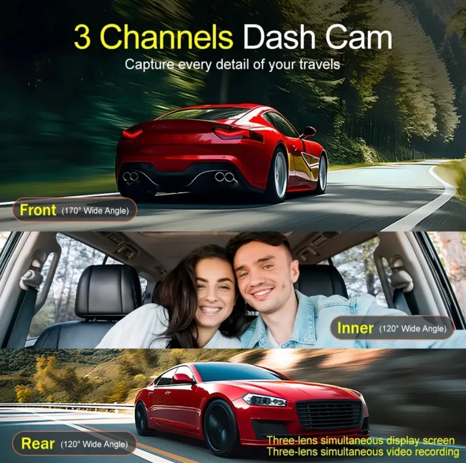 WIFI APP Control Car Dvr 2/3 Channel 1080P Dash Cam for Cars Front and Rear View Recorder Video Car Camera for Car Assecories WIFI APP Control Car Dvr 2/3 Channel 1080P Dash Cam for Cars Front and Rear View Recorder Video Car Camera for Car Assecories