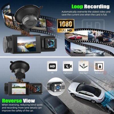 WIFI APP Control Car Dvr 2/3 Channel 1080P Dash Cam for Cars Front and Rear View Recorder Video Car Camera for Car Assecories - Image 6