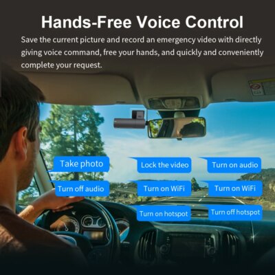 1440P KAWA Car DVR D6 Dash Cam 2K Video Recorder WiFi/App/Voice Control Dash Camera WDR G sensor Night Vision Hidden Dashcam - Image 3