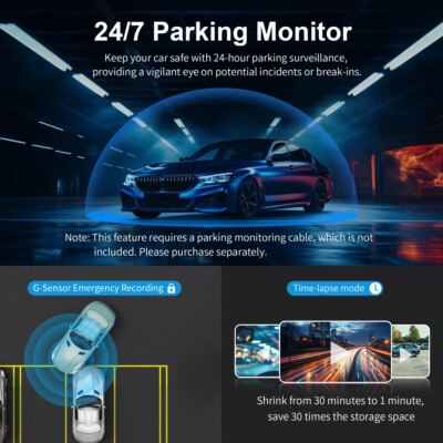 1440P KAWA Car DVR D6 Dash Cam 2K Video Recorder WiFi/App/Voice Control Dash Camera WDR G sensor Night Vision Hidden Dashcam - Image 5