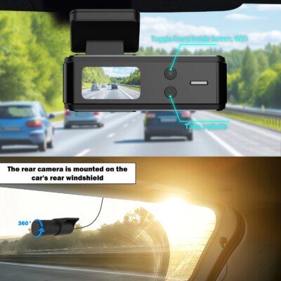 Aprilboy 4K WIFI Dash Cam 2160P Car DVR Front and Rear Dual Lens Auto Car Camera with Night Vision G-Sensor 24H Parking Monitor - Image 3