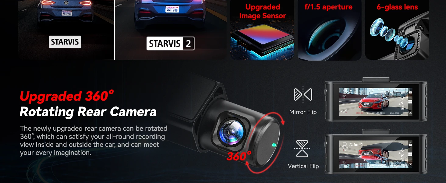 REDTIGER F7N PRO Dash Camera 4K Video Recorder  Built In WiFi GPS FOV 170 Dash Cam With SONY STARVIS 2 SENSOR Night Vision
