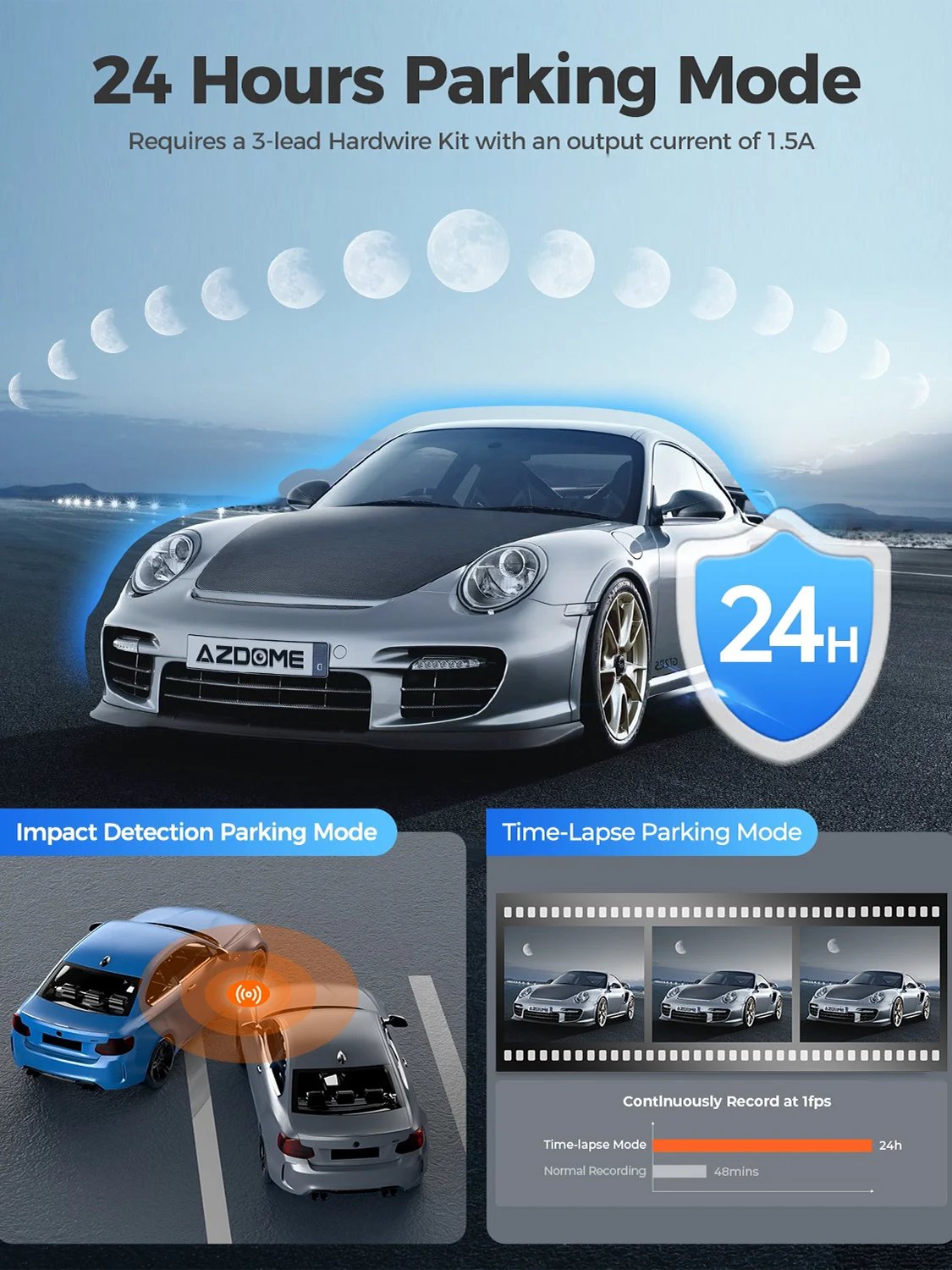 AZDOME Dash Cam V600 2.4