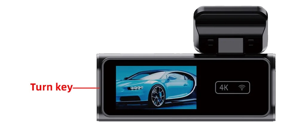 ACCEO Dash Cam WIFI GPS Mini Car DVR Front 4K and Rear 1080P Dual Lens Room Camera Night Vision 24H Parking Monitor Black Box
