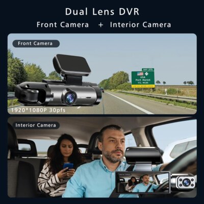 Dual Lens Car DVR FHD 1920*1080P Dash Camera Cabin Dashcam Vehicle Video Dash Cam Drive Recorder Interior Mini Dvrs Black Box - Image 3