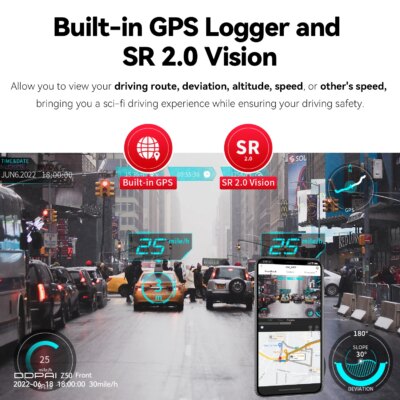 DDPAI Dash Cam Z50 Front and Rear 4K, Cam Car Camera with 2160P Front +1080P Rear, Built-in WiFi GPS, Dual Dash Camera for Cars - Image 4