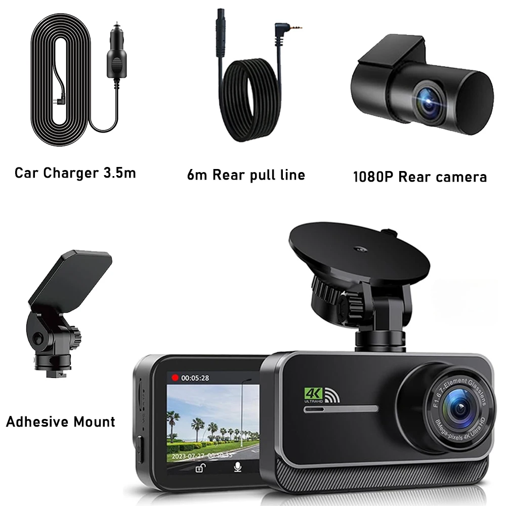 4K WiFi Dash cam