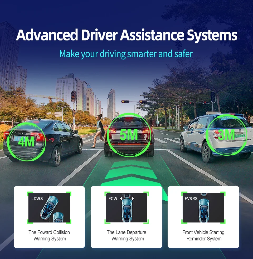 Imagebon H70 Pro 11.4″ 4K ADAS Dash Cam QLED In-Cell Display Wireless CarPlay & Android Auto Dual Recording Night Vision Car DVR