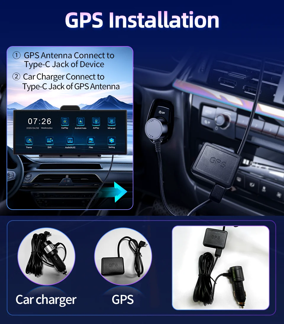 Imagebon H70 Pro 11.4″ 4K ADAS Dash Cam QLED In-Cell Display Wireless CarPlay & Android Auto Dual Recording Night Vision Car DVR