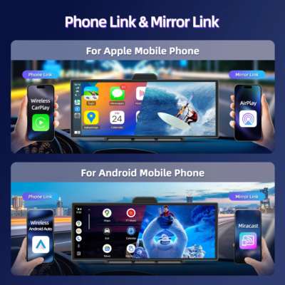 Imagebon H70 Pro 11.4″ 4K ADAS Dash Cam QLED In-Cell Display Wireless CarPlay & Android Auto Dual Recording Night Vision Car DVR - Image 3
