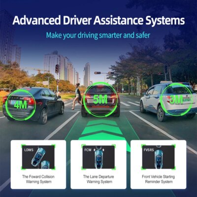 Imagebon H70 Pro 11.4″ 4K ADAS Dash Cam QLED In-Cell Display Wireless CarPlay & Android Auto Dual Recording Night Vision Car DVR - Image 4