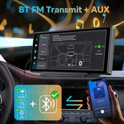 OBDPEAK K50 10.26'' Dashboard 4G+64G Android 13 AI Screen Dash Cam GPS Navigation Carplay Android AUTO Dual Lens Video Recorder - Image 5
