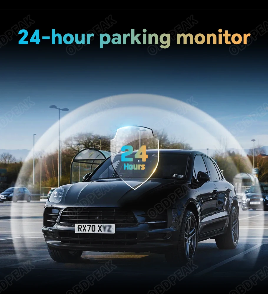 OBDPEAK K50 10.26'' Dashboard 4G+64G Android 13 AI Screen Dash Cam GPS Navigation Carplay Android AUTO Dual Lens Video Recorder