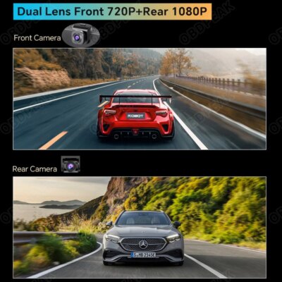 OBDPEAK K50 10.26'' Dashboard 4G+64G Android 13 AI Screen Dash Cam GPS Navigation Carplay Android AUTO Dual Lens Video Recorder - Image 2