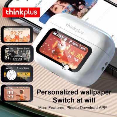 Original Thinkplus Wireless Bluetooth Earphones ANC Noise Reduction Earbuds HD Mic Call Gamer Earbuds LED Touch Screen Control - Image 4