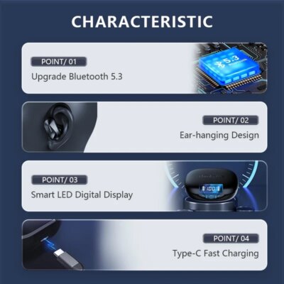 Original Lenovo LP75 TWS Bluetooth V5.3 Headphones Wireless LED Digital Display Earphones Noise Reduction Waterproof Headset New - Image 5