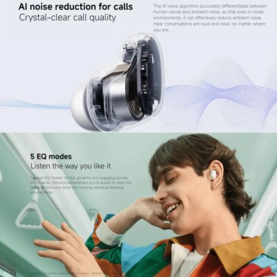 New Xiaomi Redmi Buds 6 Play Wireless Bluetooth Earphone, AI Noise Reduction, BT5.4, Touch Control Wireless Earphone 5 EQ Modes - Image 5
