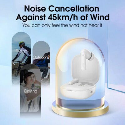QCY HT05 ANC Wireless Earphone 40dB Noise Cancelling Bluetooth 5.2 Headphone 6 Mic ENC HD Call TWS Earbuds Transparency Mode - Image 5