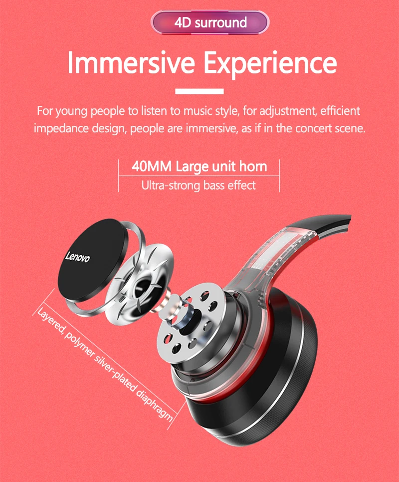 Lenovo HD200 Bluetooth Earphones Over-ear Foldable Computer Wireless Headphones Noise Cancellation HIFI Stereo Gaming Headset Lenovo HD200 Bluetooth Earphones Over-ear Foldable Computer Wireless Headphones Noise Cancellation HIFI Stereo Gaming Headset