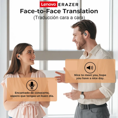 AI EarphoneTranslator Erazer XP6 Bluetooth Earphones Sleep ASMR Headset DIY Equalizer APP AI Wireless Headphones Office Travel - Image 3