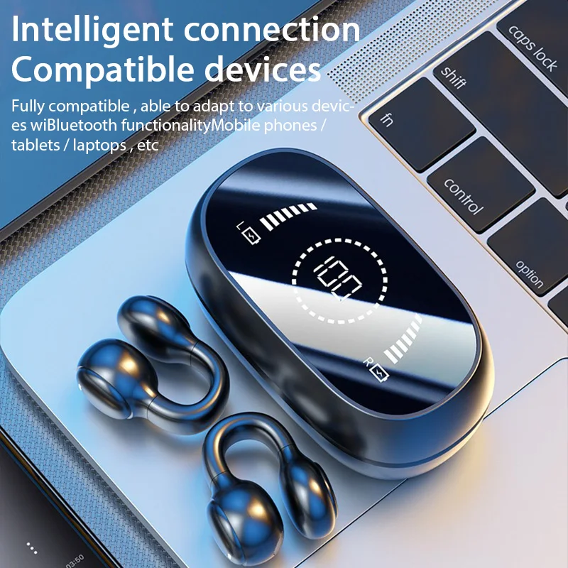 High Quality Bone Conduction Wireless Earphones Bluetooth Noise Reduction Sports Gaming Earphones Suitable For Xiaomi Iphone