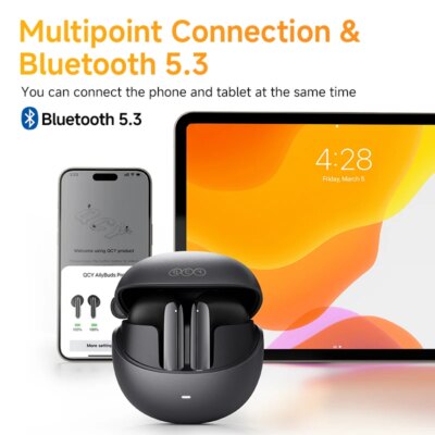 QCY HT10 AilyBuds Pro+ ANC Wireless Earphone Hi-Res Audio with LDAC Bluetooth 5.3 Earbuds 6 Mic AI HD Call Multipoint Connection - Image 5