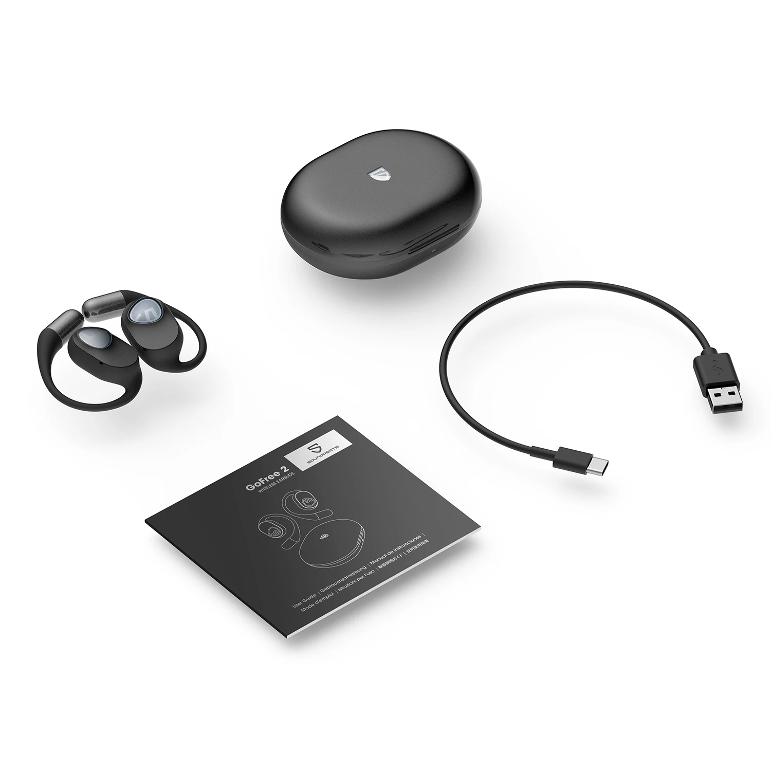 SoundPEATS GoFree2 Open-Ear Headphones with Stable Comfort & Hi-Res Sound, Bluetooth 5.3 Earbuds with Bass Boost & Total 35H