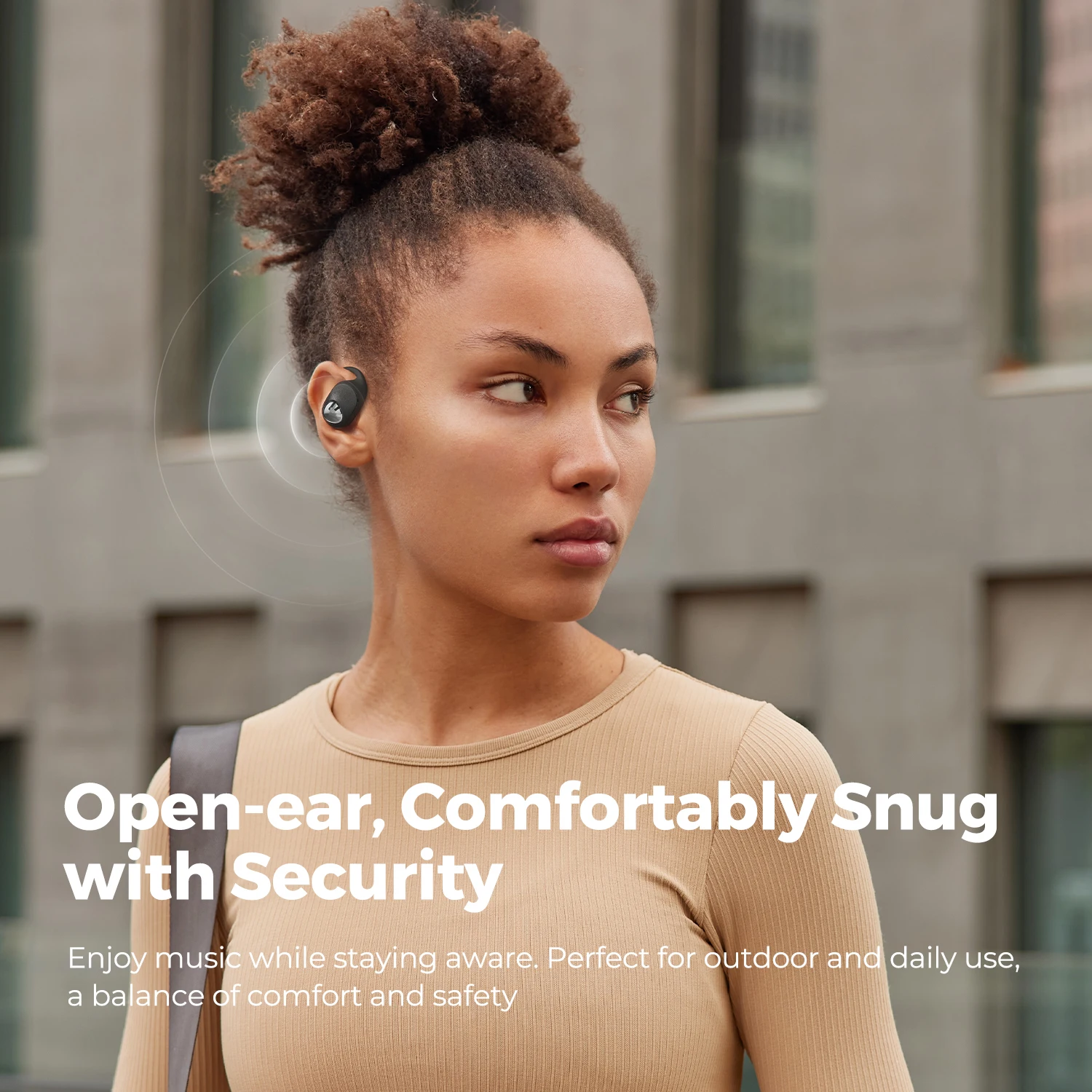 SoundPEATS GoFree2 Open-Ear Headphones with Stable Comfort & Hi-Res Sound, Bluetooth 5.3 Earbuds with Bass Boost & Total 35H