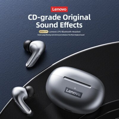 Choice Lenovo LP5 Wireless Bluetooth Earphone Fast Charging Long Endurance HD Call With Microphone Sports Waterproof Headset - Image 5