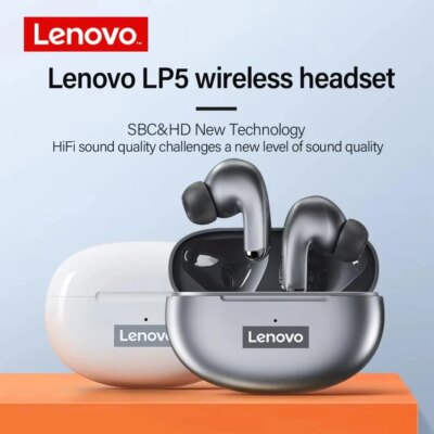 Choice Lenovo LP5 Wireless Bluetooth Earphone Fast Charging Long Endurance HD Call With Microphone Sports Waterproof Headset - Image 4