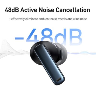 Baseus Bowie M2s ANC Earphone Bluetooth 5.3 Hybrid -48dB Noise Cancellation Wireless Headphone Support 3D Spatial Audio Earbuds - Image 2