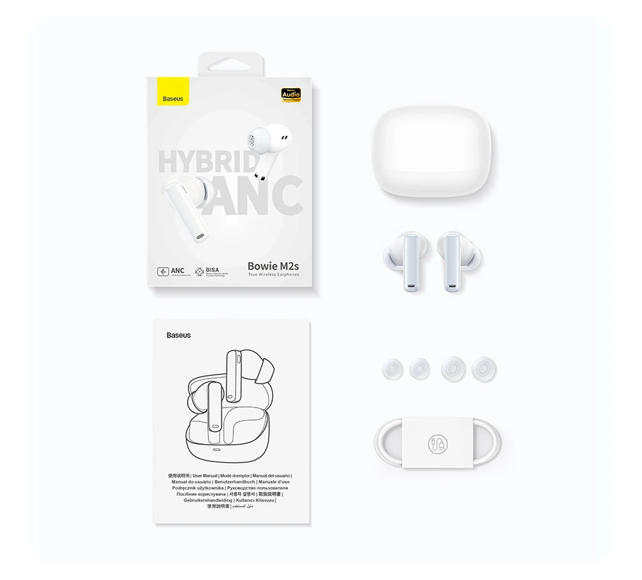 Baseus Bowie M2s ANC Earphone Bluetooth 5.3 Hybrid -48dB Noise Cancellation Wireless Headphone Support 3D Spatial Audio Earbuds Baseus Bowie M2s ANC Earphone Bluetooth 5.3 Hybrid -48dB Noise Cancellation Wireless Headphone Support 3D Spatial Audio Earbuds