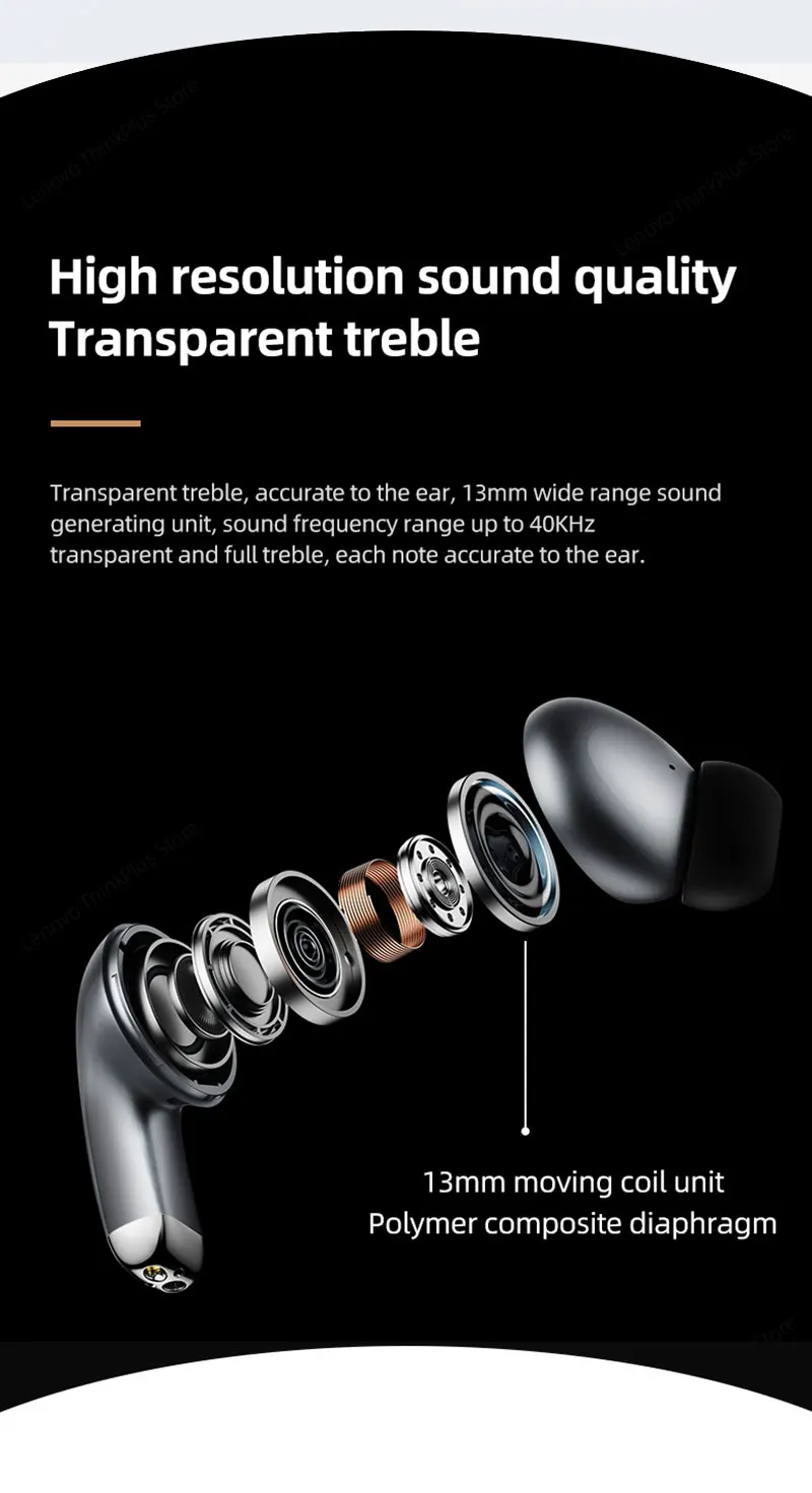 Lenovo LP5 TWS Bluetooth Earphone 9D Stereo HiFi Sports Waterproof Wireless Earbuds for iPhone 13 Xiaomi Bluetooth Headphones