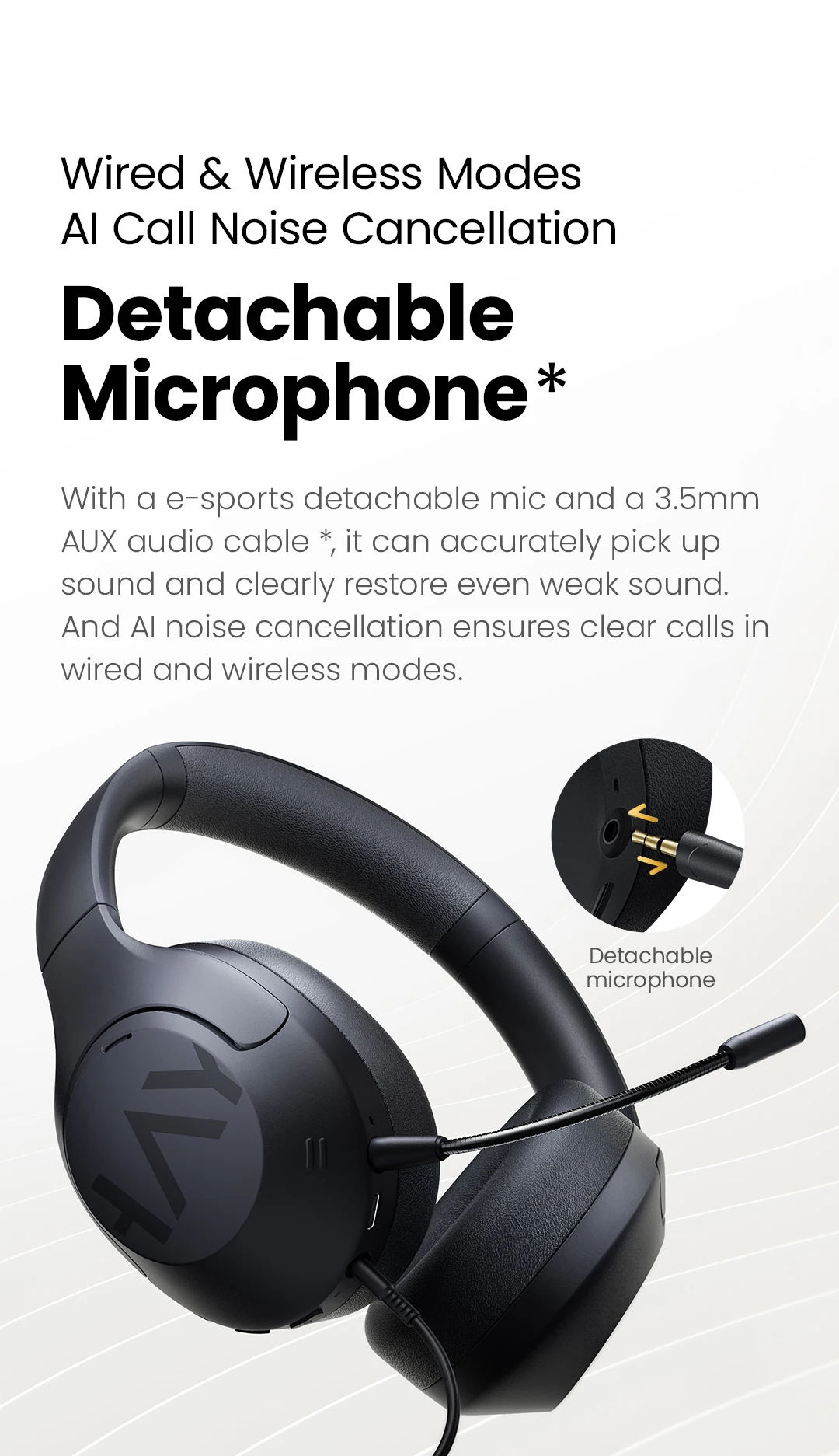 HAYLOU S30 Wireless Bluetooth 5.4 Headphones 43dB Adaptive Noise Cancelling Headsets 40mm Driver 80H Playtime Earphones HAYLOU S30 Wireless Bluetooth 5.4 Headphones 43dB Adaptive Noise Cancelling Headsets 40mm Driver 80H Playtime Earphones