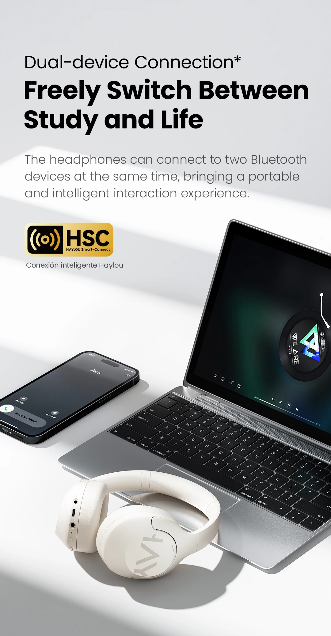 HAYLOU S30 Wireless Bluetooth 5.4 Headphones 43dB Adaptive Noise Cancelling Headsets 40mm Driver 80H Playtime Earphones HAYLOU S30 Wireless Bluetooth 5.4 Headphones 43dB Adaptive Noise Cancelling Headsets 40mm Driver 80H Playtime Earphones