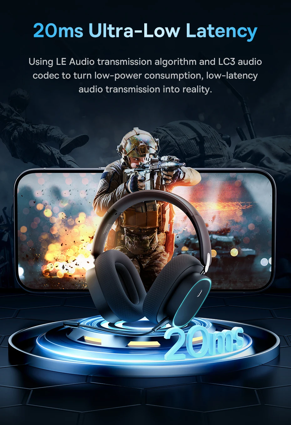 Baseus GH02 Gaming Wireless Headphone with Mic Over-Ear Headphones Bluetooth 5.3 40mm Driver 2.4G/Wireless/Cable RGB Headsets Baseus GH02 Gaming Wireless Headphone with Mic Over-Ear Headphones Bluetooth 5.3 40mm Driver 2.4G/Wireless/Cable RGB Headsets