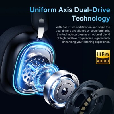 Baseus GH02 Gaming Wireless Headphone with Mic Over-Ear Headphones Bluetooth 5.3 40mm Driver 2.4G/Wireless/Cable RGB Headsets - Image 6