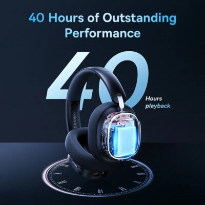 Baseus GH02 Gaming Wireless Headphone with Mic Over-Ear Headphones Bluetooth 5.3 40mm Driver 2.4G/Wireless/Cable RGB Headsets - Image 5